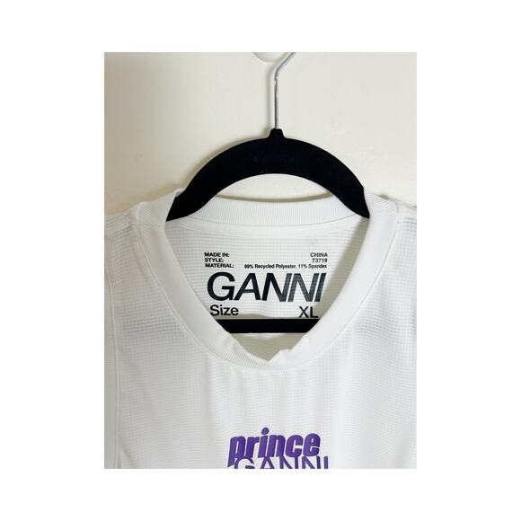 GANNI x Prince Active Mesh White Top Size XL - Picture 8 of 11
